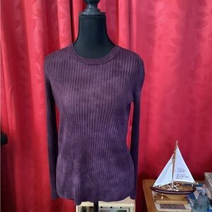 Banana Republic Plum Ribbed Knit Top